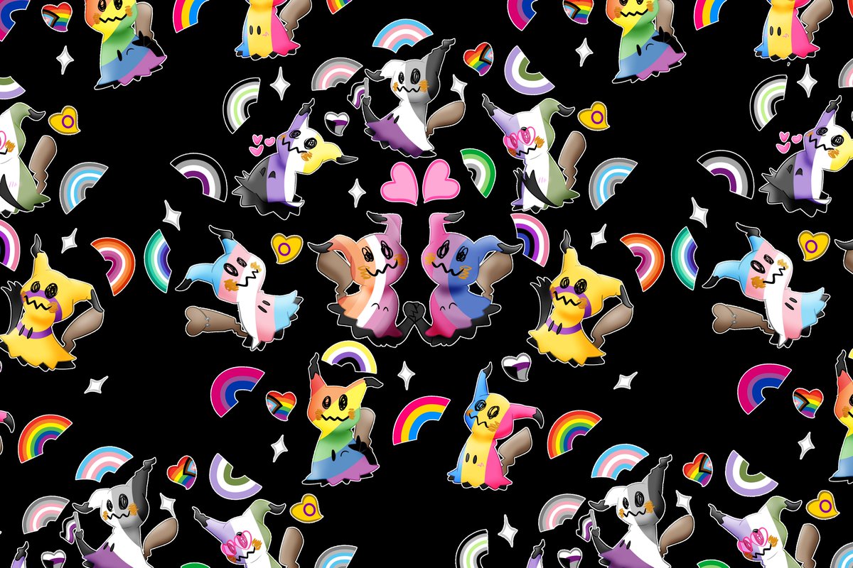 Fluttercord45's tweet image. Mimikyu Pride for Pride Month