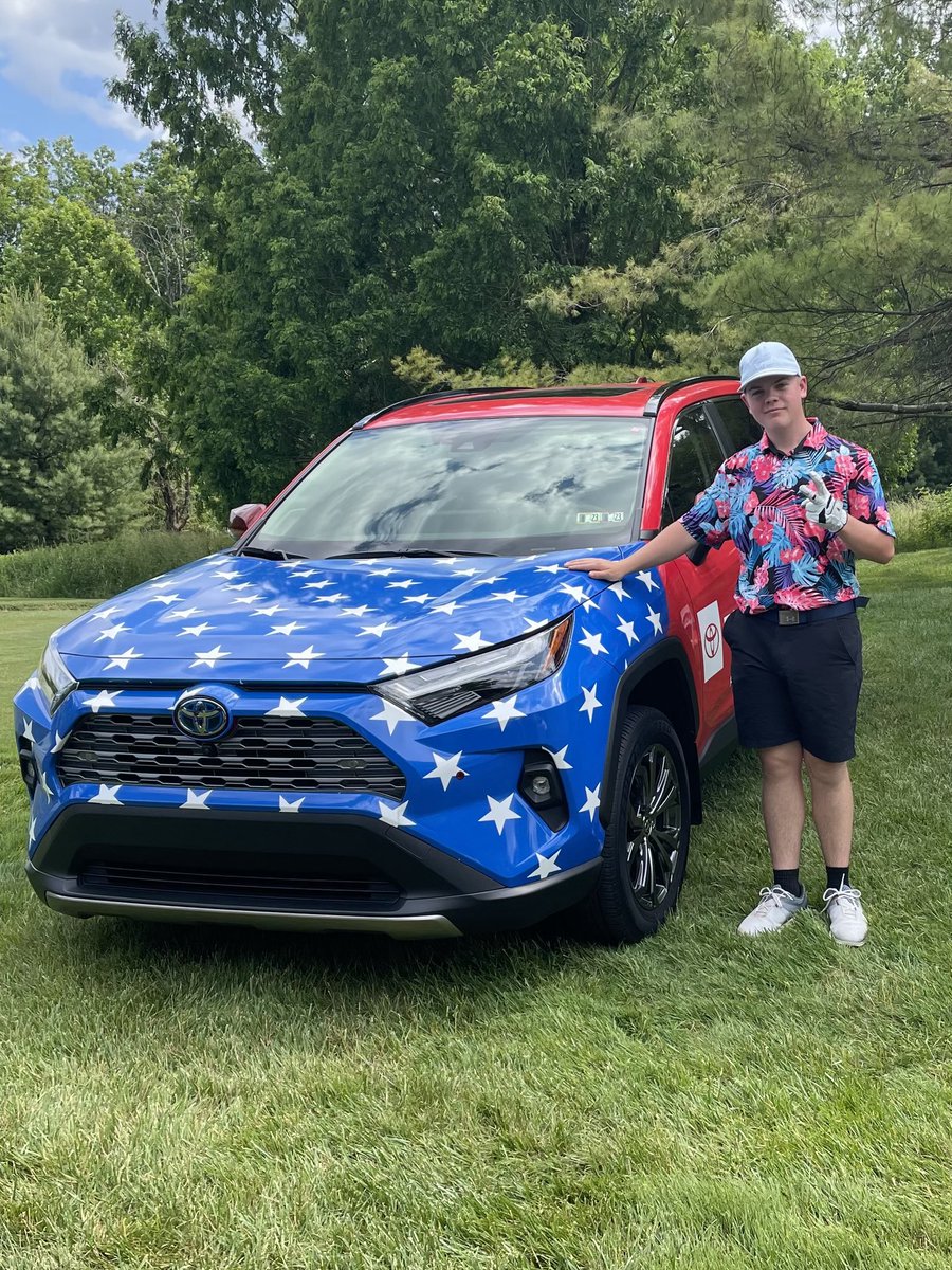 Congrats to Wall Golf Team player and our #5 Jacob McKee-playing in Pa. today in an out he made an Ace⛳️🏌🏻‍♂️Hole in one! He won a a 2023 Toyota Rav 4! Great job Jacob Congrats!
⁦<a href="/WallHSKnights/">WallHSKnights</a>⁩ ⁦<a href="/WallAthletics/">Wall Twp Crimson Knights</a>⁩