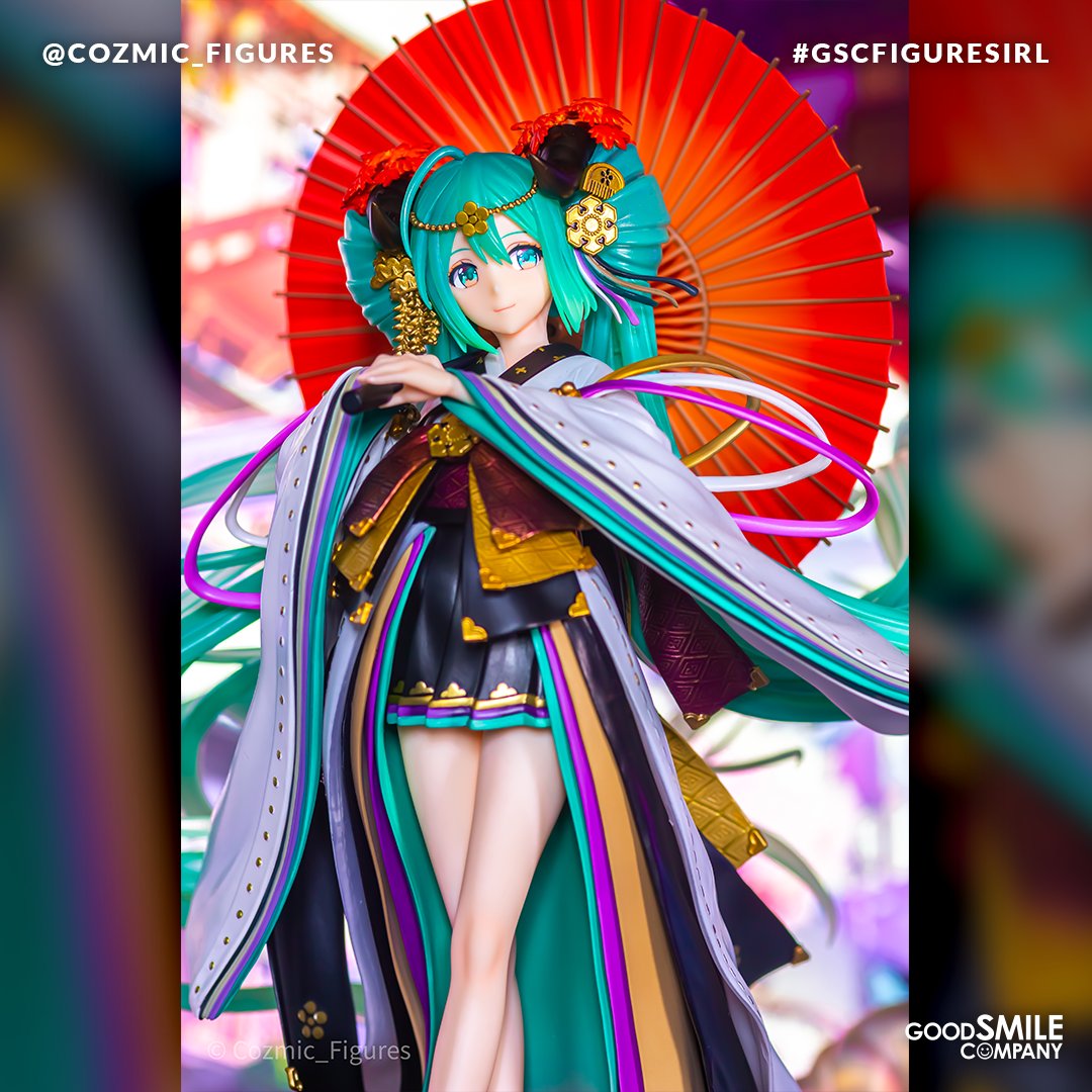 The Digital Diva is stunning in her Hatsune Miku: Land of the Eternal scale figure! The details of her kimono alone are sublime! Thanks to cozmic_figures on Instagram for this bright #GSCfiguresIRL shot!

Use hashtag #GSCfiguresIRL for a chance to be featured!

#Goodsmile