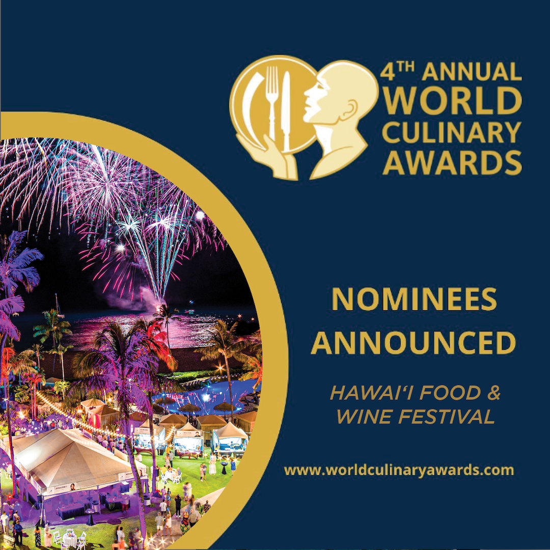 🌟 Exciting news! We've been nominated for Best Culinary Festival in North America at the 4th Annual <a href="/wculinaryawards/">World Culinary Awards</a>! 🍽️✨ Let's showcase Hawai'i's incredible flavors and culture... vote by June 30th at l8r.it/ia4l🏆 #WorldCulinaryAwards #CulinaryExcellence