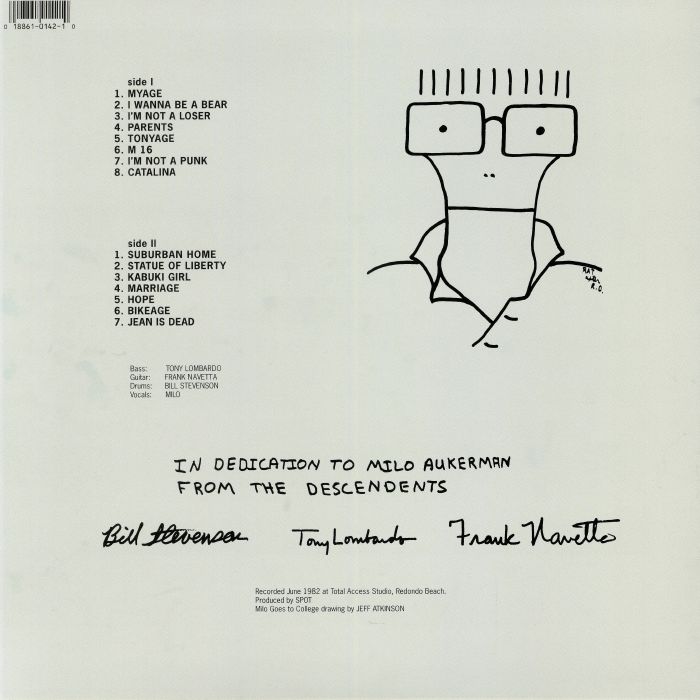 PunkRockStory's tweet photo. 41 years ago
Milo Goes to College is the first full-length album by the American punk rock band The Descendents, recorded in June 1982 and becoming a milestone in California punk rock.

#punk #punks #punkrock #milogoestocollege #hardcorepunk #history #punkrockhistory https://t.co/u695qAt6w2