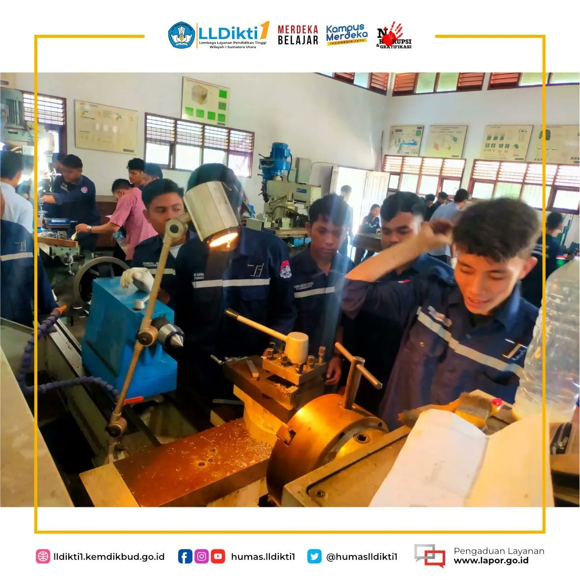 Halo #KedanLLDikti1,

Growth Centre Lembaga Layanan Pendidikan Tinggi Wilayah I memfasilitasi praktikum Proses Manufaktur pada Laboratotium Tektiknik Mesin Growth Centre LLDikti Wilayah I Sumatera Utara tanggal 30 Mei 2023.

#GrowthCentre
#HumasLLDiktiWilayah1