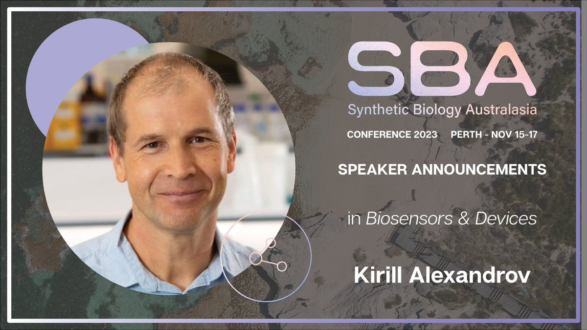 Synthetic Biology Australasia (SBA) (@synbioausasia) on Twitter photo 📣 Excited to announce <a href="/KalexandrovAU/">Kirill Alexandrov</a> as a speaker at #SynBioConf2023! With expertise in protein engineering, artificial sensing, and signal transduction, he will shed light on the fascinating intersections between biology and electronics. Don't miss his insights! 👨🏻🔬🤖🦠
‼️ 📣 Excited to announce <a href="/KalexandrovAU/">Kirill Alexandrov</a> as a speaker at #SynBioConf2023! With expertise in protein engineering, artificial sensing, and signal transduction, he will shed light on the fascinating intersections between biology and electronics. Don't miss his insights! 👨🏻🔬🤖🦠
‼️