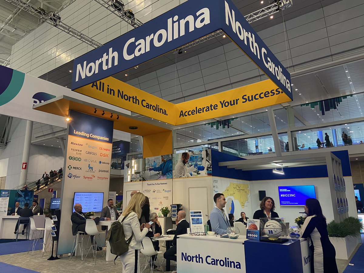 Be sure to stop by the North Carolina pavilion at #BIO2023 #IamBIO.