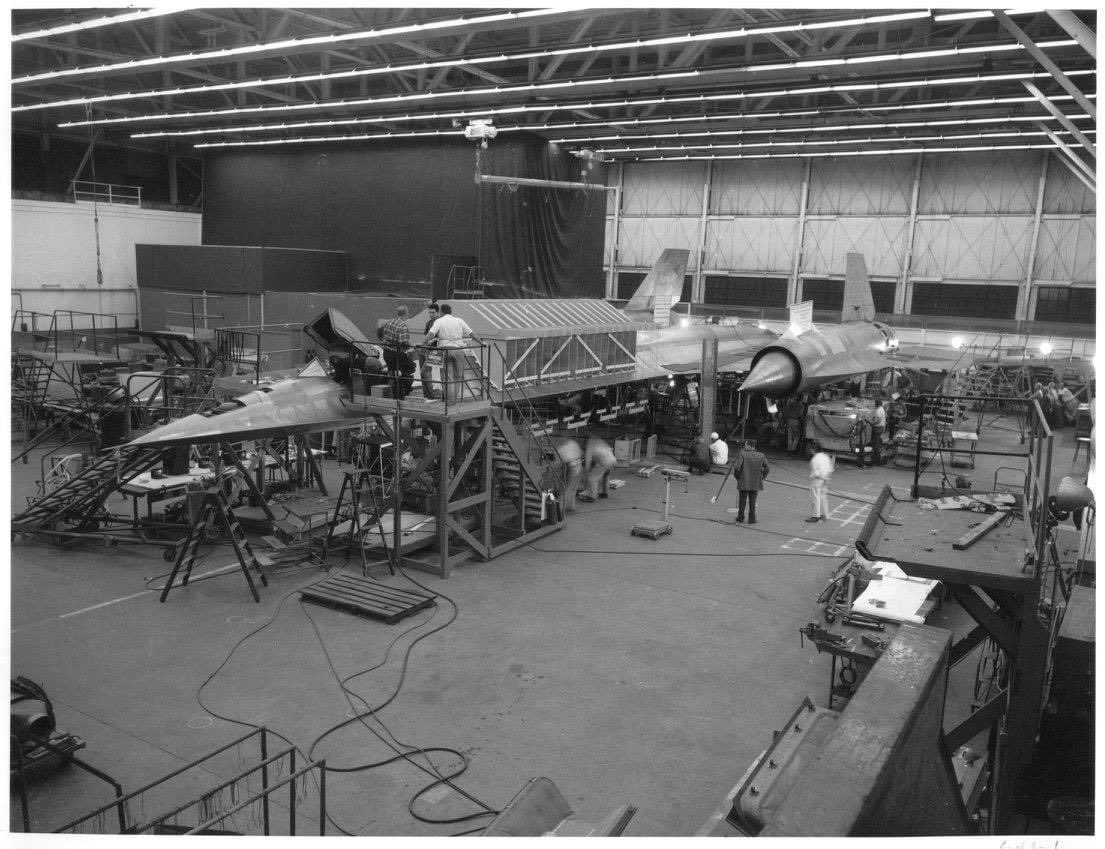 Summer-Winter

Production line.￼ Lockheed engineers used a titanium alloy to construct more than 90 percent of the SR-71. Titanium was very hard to work with and unavailable in the United States. Was available in the Russia! 

Lockheed did have a big problem early on,￼…