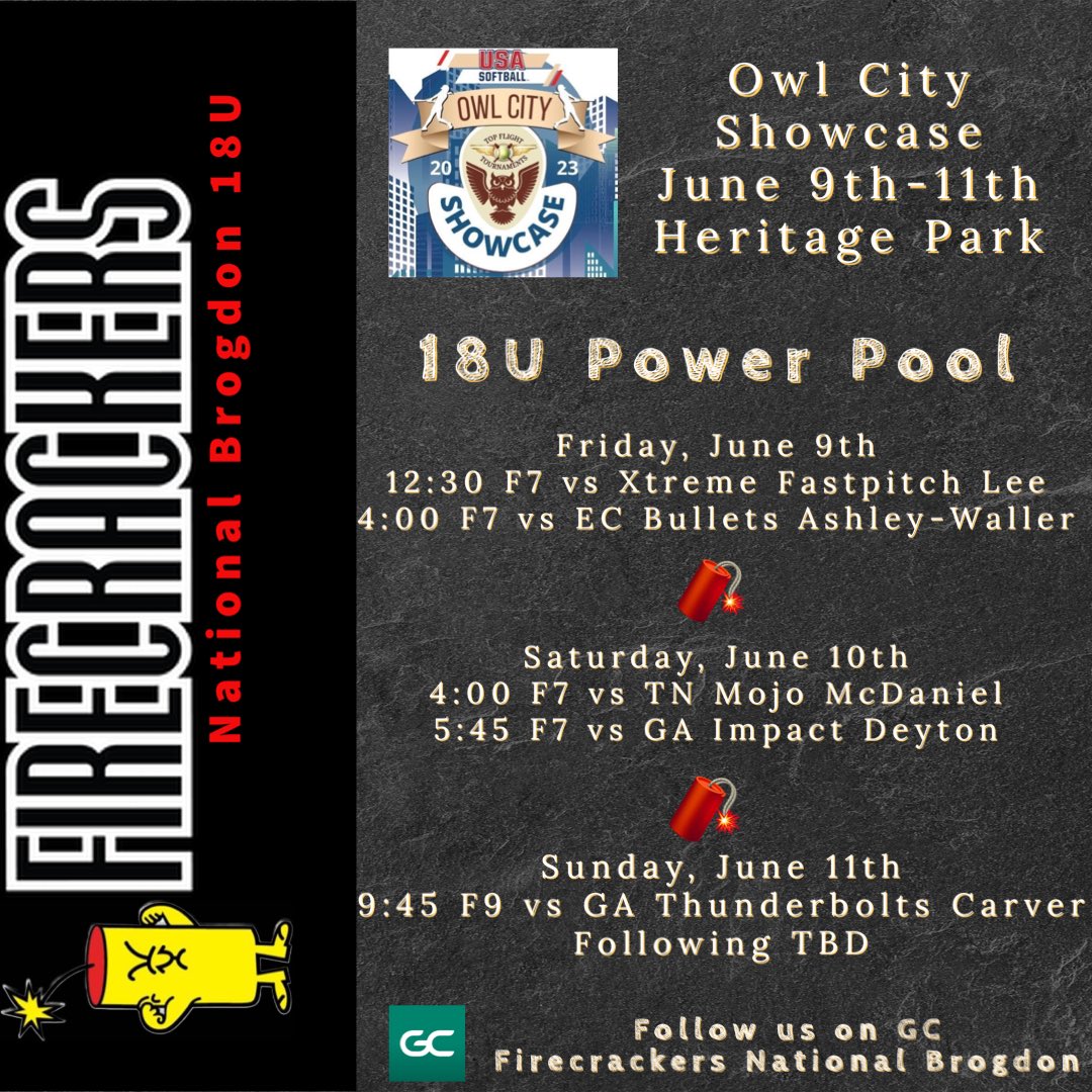 Owl City Showcase this weekend!!
@Firecrackersinc @FirecrackersGe1