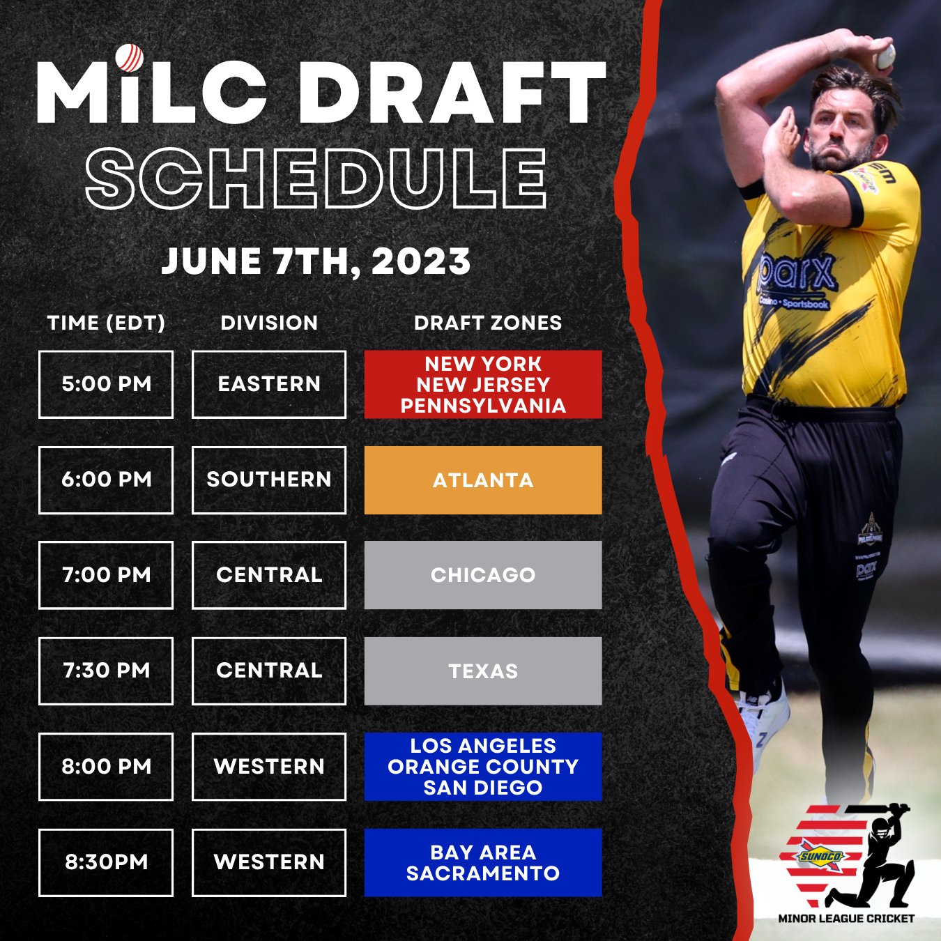 Minor League Cricket on Twitter "Hot off the press 🔥 Here's a look at