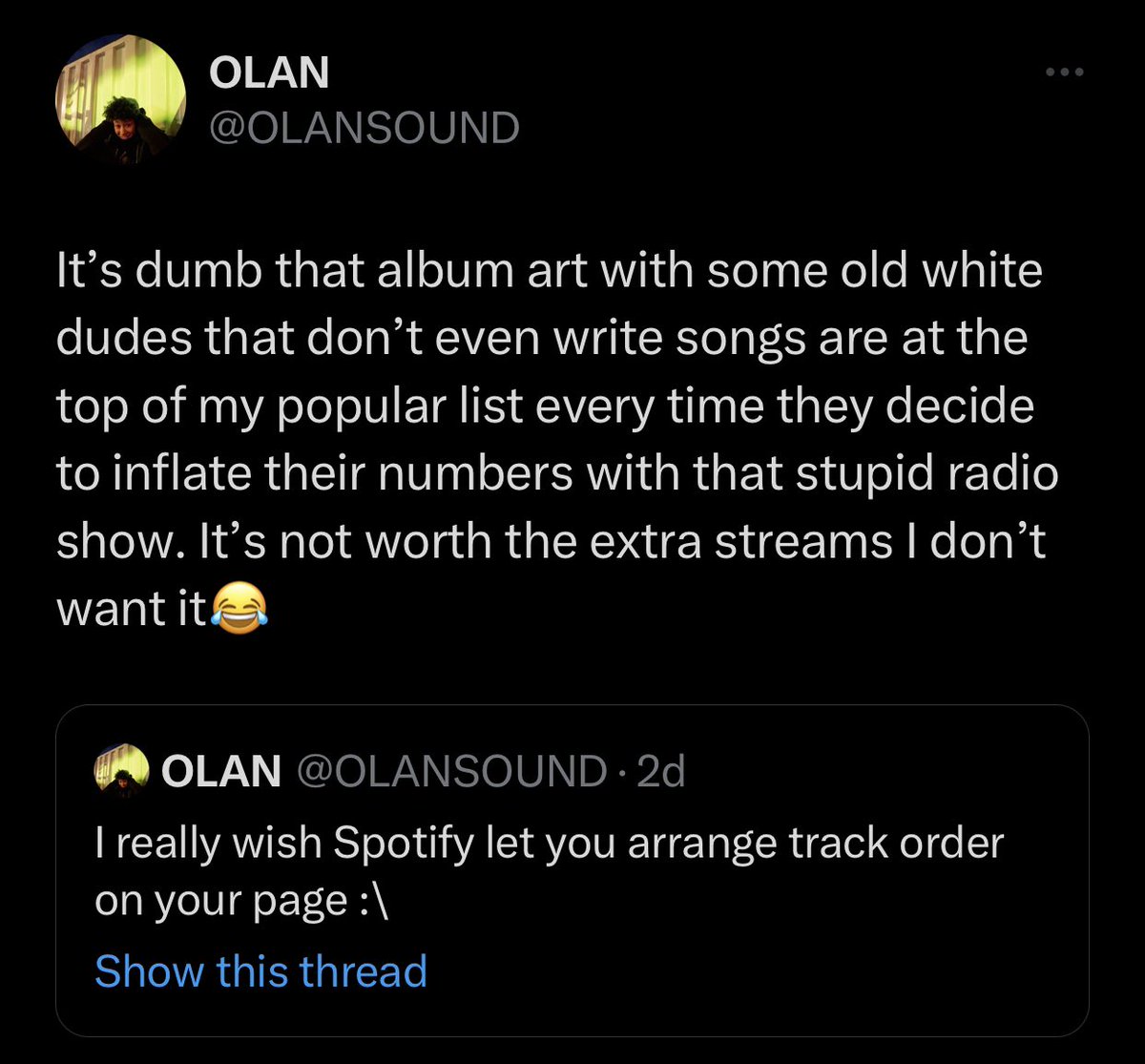 ArcticMoonMusic's tweet image. Just imagine if the races were reversed, this tweet would get you canceled right away (and rightfully so) but somehow this is okay in America woke culture these days. Also complete ungratefulness towards @aboveandbeyond that promoted this person