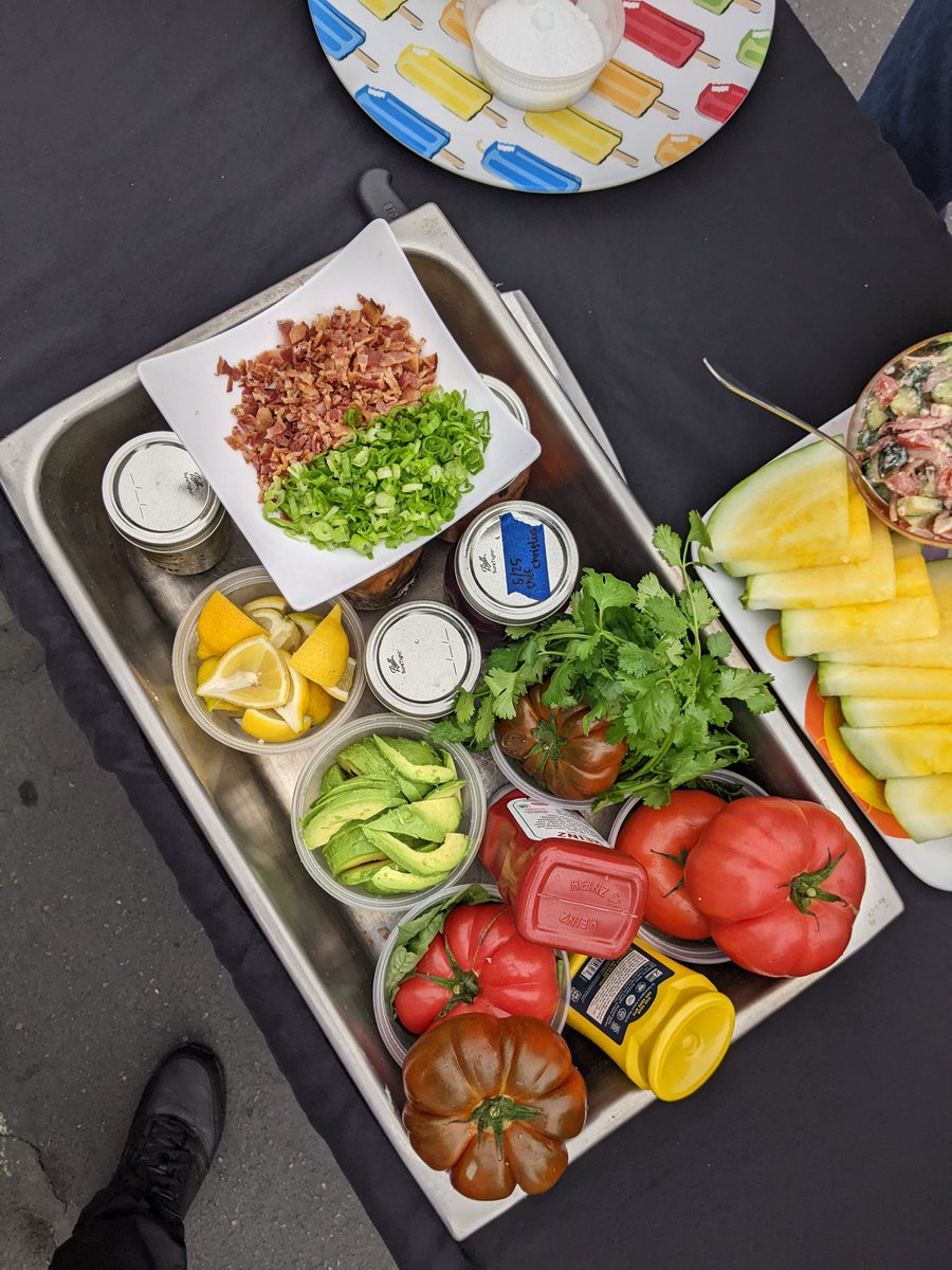 Throwback to last Monday, when Chef Instructor Amanda Palomino &amp; Culinary Apprentices Dennis, Danny, Jennifer &amp; Vanessa shared BBQ tips, tricks &amp; twists with <a href="/fox5sandiego/">FOX 5 San Diego</a> Rain nixed the planned grill demo, but good times were still had by all 😋. (Yes, that's yellow watermelon!)
