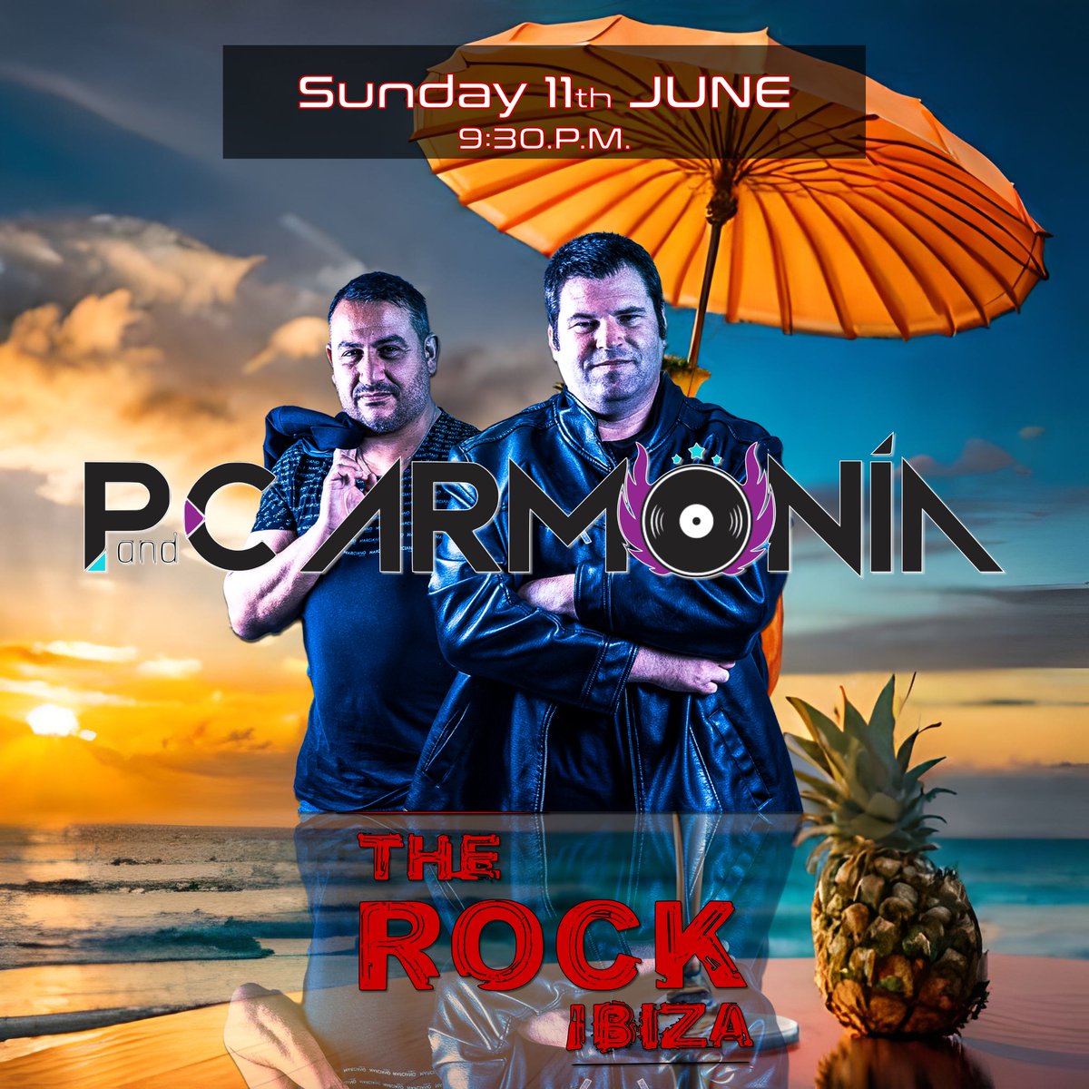 pcarmonia's tweet photo. Retrouvez-nous dimanche 11 juin à partir de 21h30 aux platines du The Rock Bar Ibiza @therockbaribiza pour notre premier passage sur l'île d' Ibiza, Spain !!!!!!!! https://t.co/lMR6IJXXYS