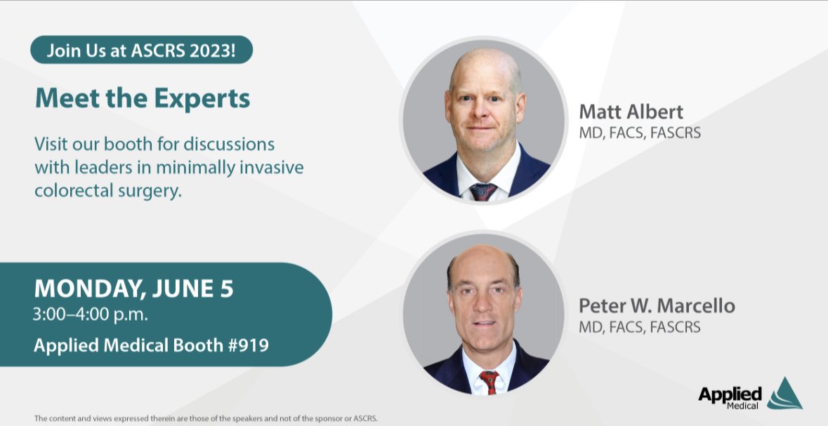 Keep the conversation going! Visit booth #919 to meet the colorectal leaders.