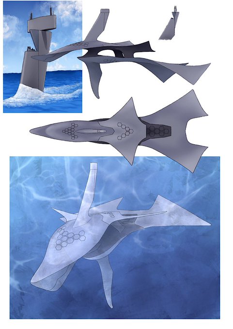 たまにはSF絵など…
1点目は潜水艦、こんな設定画みたいにしてるけどただの落書き〜
2点目は人類圏以外の深宇宙から来た宇宙戦艦って感じで描いた落書き〜
今のところどこにも出す予定は無し🫠
3点目は「IT」で使用した部品を使用して再編した落書き〜なんだけど気に入ってて色んな所に使用してる 