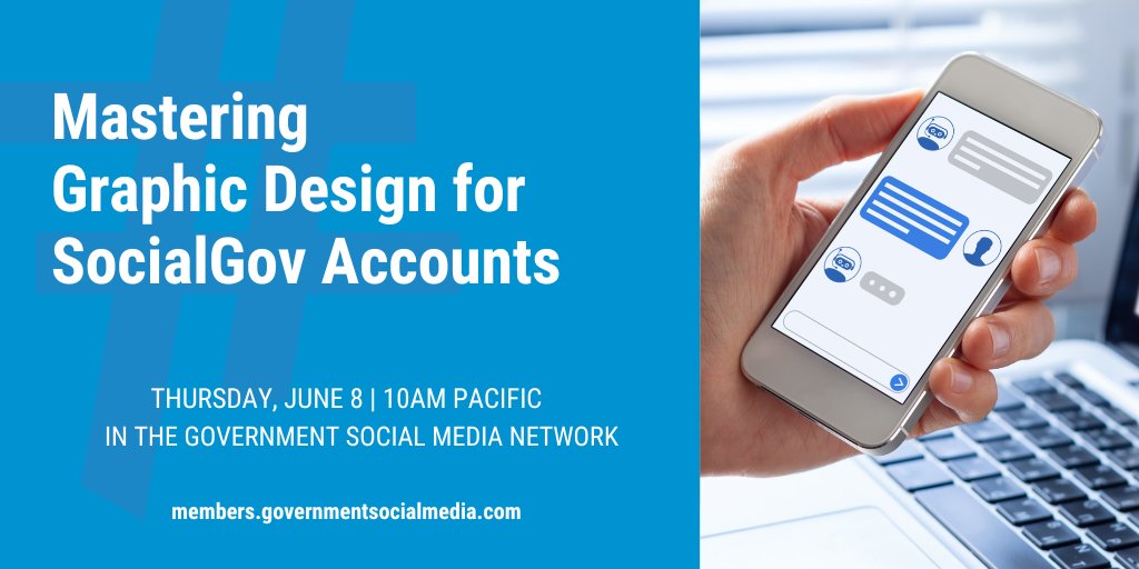 GovernmentSM's tweet photo. Add a little bit of ✨ spice ✨ to your graphics! Don't miss this week's #GSMChat all about Mastering Graphic Design for SocialGov Accounts https://t.co/6oXhN9FKFj