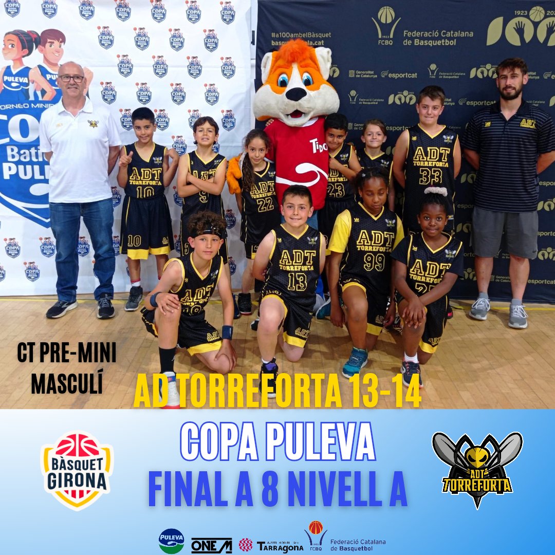 📢 El dissabte 3 de juny, va ser la COPA PULEVA (CAMPIONAT de CATALUNYA 🏀) - FINAL A 8 NIVELL A, en què el CT PRE MINI MASCULÍ va ser protagonista. 🟨 AD TORREFORTA 13-14 va competir contra BÀSQUET GIRONA U10 VERMELL 🟥.
Havia equips molt competitius!💪🏼