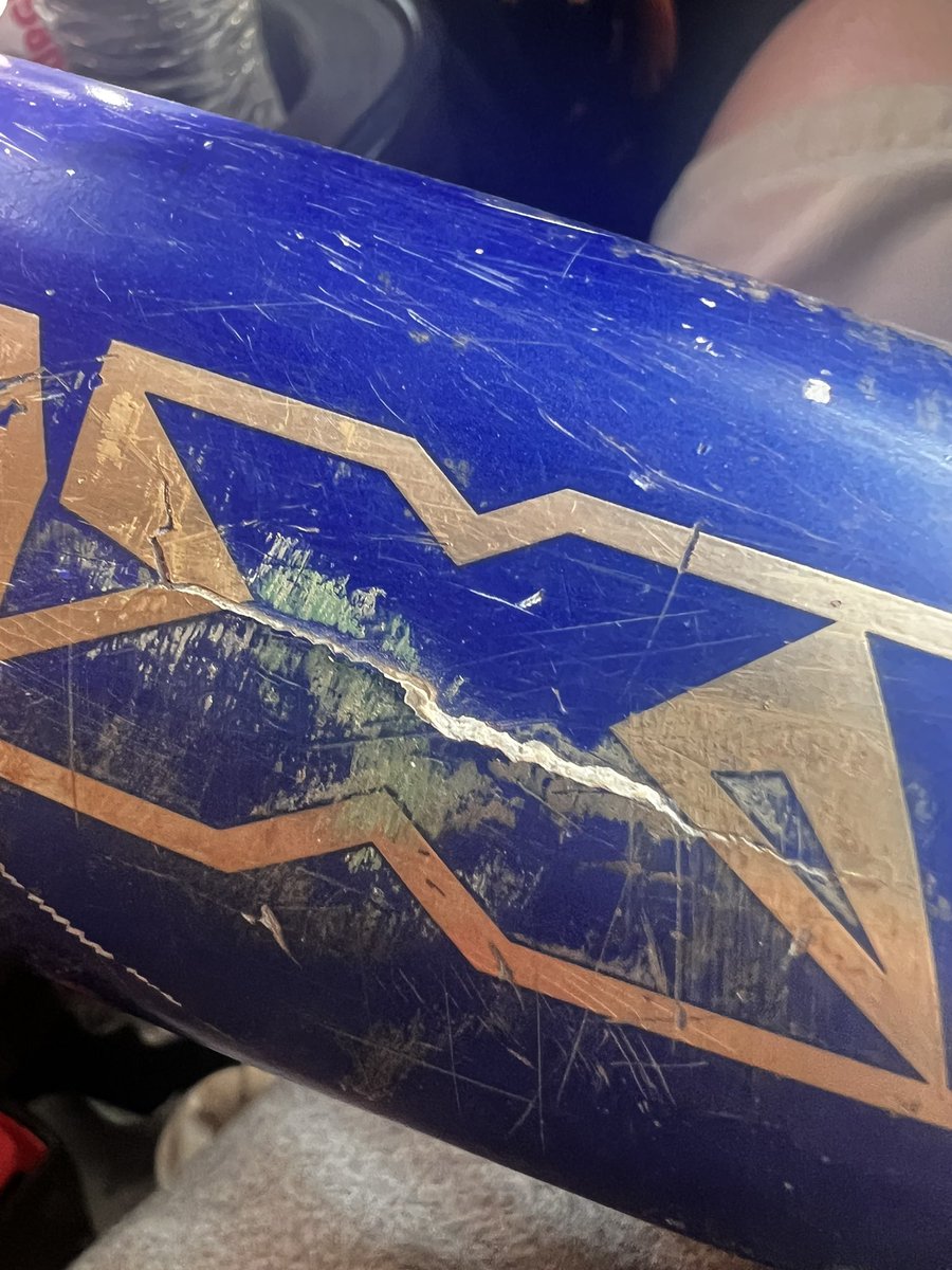 QuickTrigger07's tweet photo. @AxeBat won’t warranty my sons bat that was given to him as a gift after be busted it this weekend! It sucks because he swings nothing but axe bats. He has had it less than a year but bc it was a gift they won’t warranty it! Yes I called in and talked to customer service already! https://t.co/GbW42WMROU