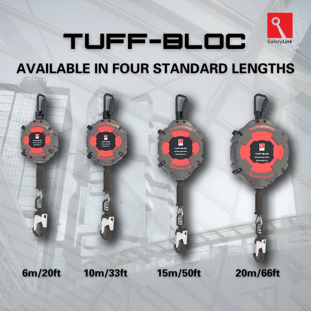 Introducing the TUFF-BLOC Self-Retracting Lifeline! 

With its energy-absorbing over-mould design, the TUFF-BLOC is perfect for robust environments

Stay protected and get your TUFF-BLOC today! 
safetylink.com/?s=TUFF-BLOC 

#SafetyFirst #PersonalProtection #safetylink #heightsafety