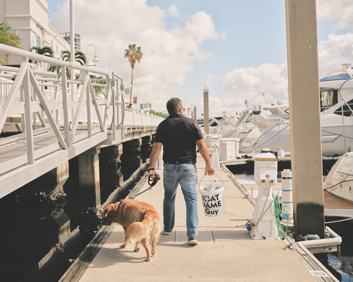 boat_name's tweet photo. A new #News #Artcle Written by #RayRoa about #BoatNameGuy
Read More Here>> https://t.co/GSAiWGt5PT
This floats our boat!  📷 Meet Rohloff AKA the Boat Name Guy. He’s helped name at least 10 of the vessels docked at Marriott Water Street.
No matter the circumstance, Boat Name Guy always wants the boat name to be special and artistic. Once an owner decides on a name, Rohloff helps them select the perfect lettering style, font, and colors. He can also install the new name, too.
One of Rohloff’s unsung talents is his ability to match all aspects of a boat’s name to the aesthetic of the vessel and the feel of the owner’s personality.
Read more about Boat Name Guy in the latest issue of Current !!
Magazine and subscribe to the digital magazine at https://t.co/GSAiWGt5PT