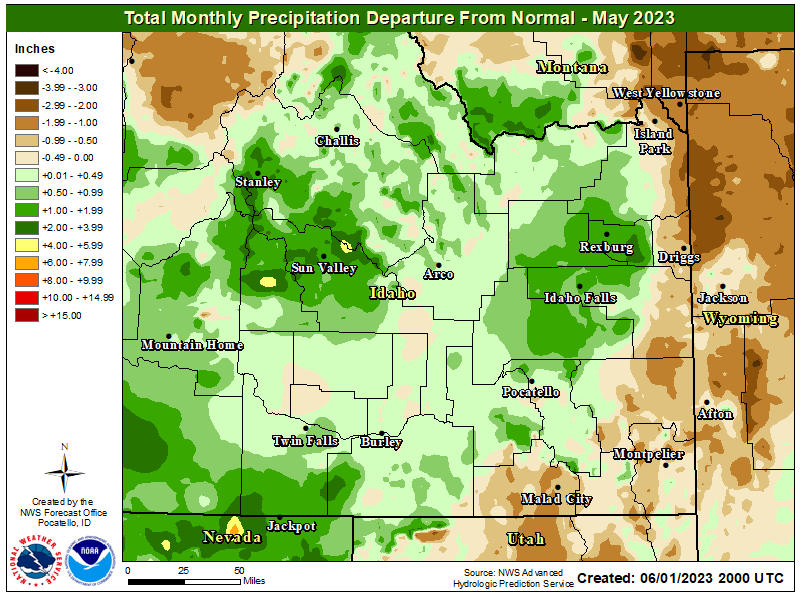 NWS Pocatello on Twitter "For May, SE Idaho on average saw above normal temps and precipitation