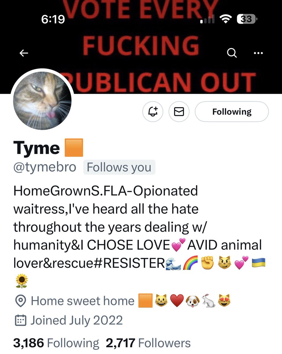 Next up tonight is Tyme @tymebro This south Florida Dem needs our help to reach 3k She needs 283 to get there and I know together we can do this! Please follow and retweet Thanks SO much! Love Foxy🥰🦊🥰 #StrongerTogether