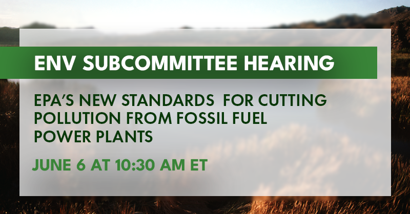 EnergyCommerce's tweet photo. WATCH LIVE: Environment, Manufacturing, and Critical Materials Subcommittee hearing on EPA's new standards for cutting pollution from fossil fuel power plants.
Republicans are trying to help their polluter friends instead of protecting clean, safe air for all Americans.