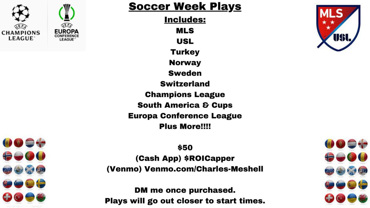 Show Support by Hitting the Like Button or Retweeting. 👊🙏

#MLS #USL #Championsleague #europaconferenceleague @championsleague #uefa @uefa @mls @usl #sportsbetting #sportsgambling #sportsbettor #sportsbettingtips #sportsbets #soccer #sportsbettingadvice #liveplays #europa