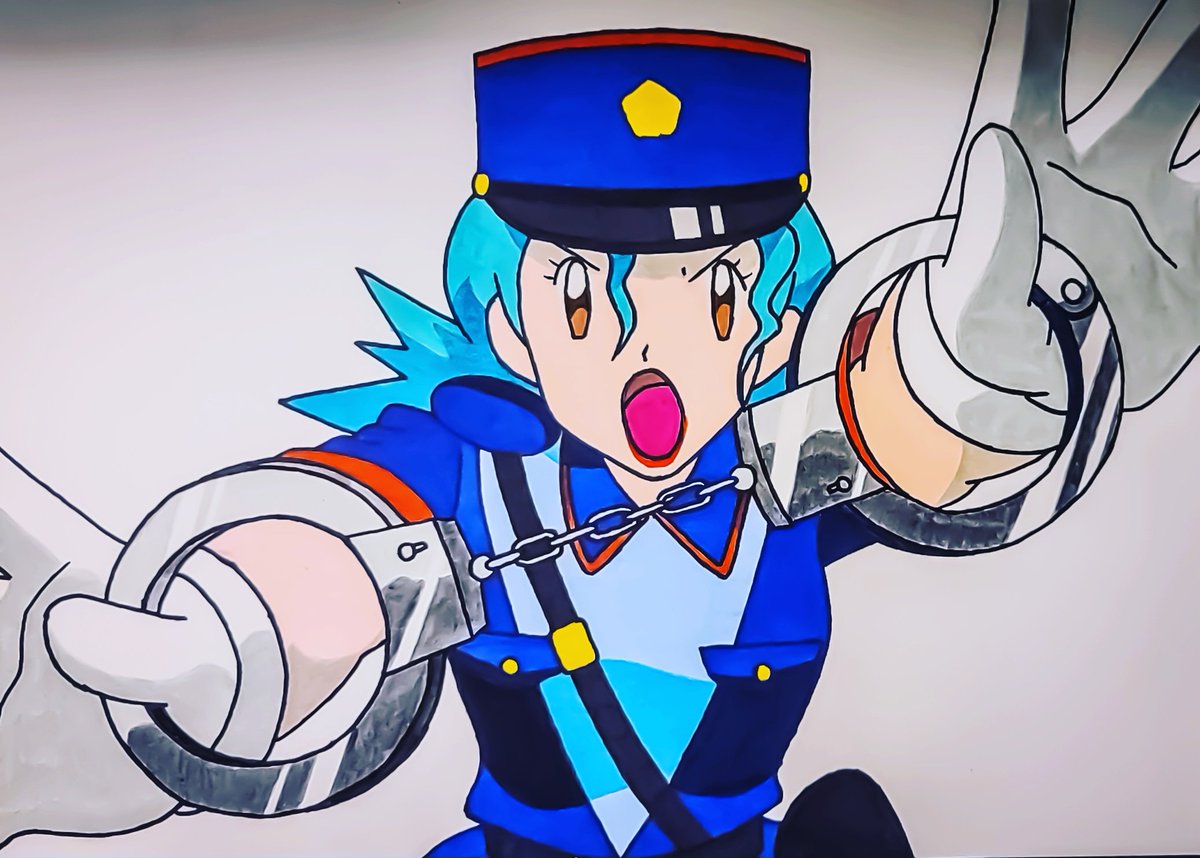 Oh no....Im under arrest by Officer Jenny. What EVER will I do? 😏

Fan art by yours truly. 

#officerjenny #pokemon #fanart #police #animecrush #copicmarkers #drawing