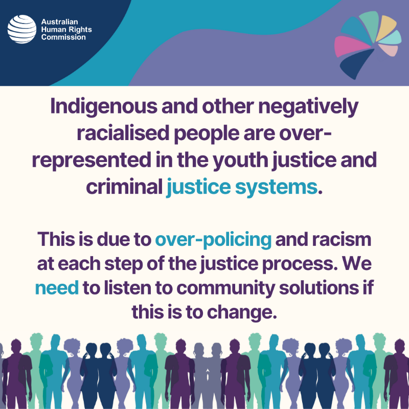 AusHumanRights's tweet photo. Structural racism permeates the justice and child protection systems. We urgently need a national framework for addressing racism in this country.

#NARF #CommunityGuide #AusAntiRacism