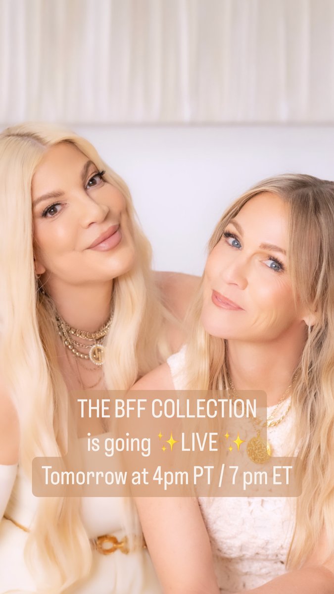 Going ✨LIVE✨ tomorrow with <a href="/QVC/">QVC</a> at 4pm PT / 7pm ET.  Let's talk all thing The BFF Collection and maybe a little Q&amp;A!  
qvc.co/BFFLivestream 
💛JG
