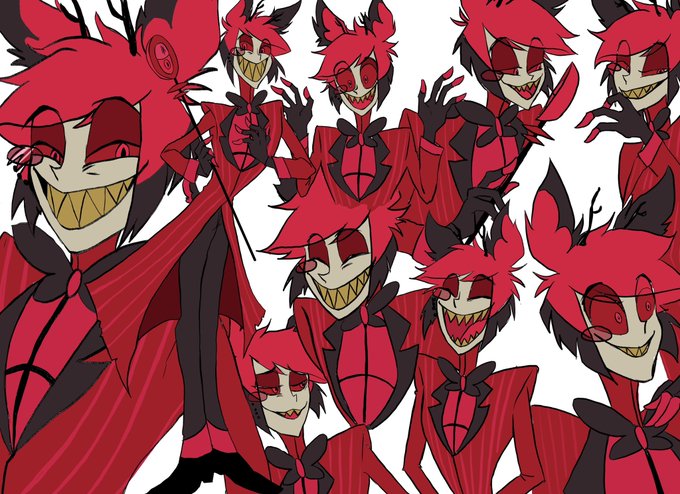 HAZBIN HOTEL #Alastor アラスター、ぶっ刺さってしまった…