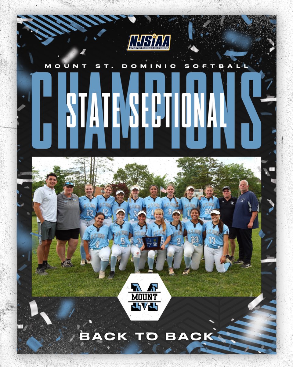 🚨🥎 STATE SECTIONAL CHAMPS 🥎🚨

Mount is your 2023 Non Public A North Softball Champions‼️

This is a BACK TO BACK State Sectional Championship for Mount

LETS GO MOUNT 🦁