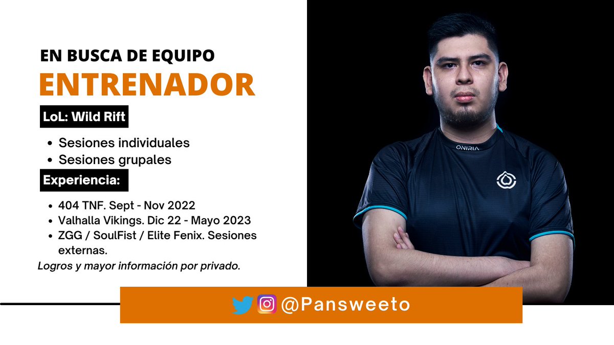 A pesar del estado del competitivo estoy en búsqueda de equipos de Wild Rift para seguir trabajando como entrenador.

Cuento con disp. horaria amplia.
Se agradecen ❤️ y 🔁