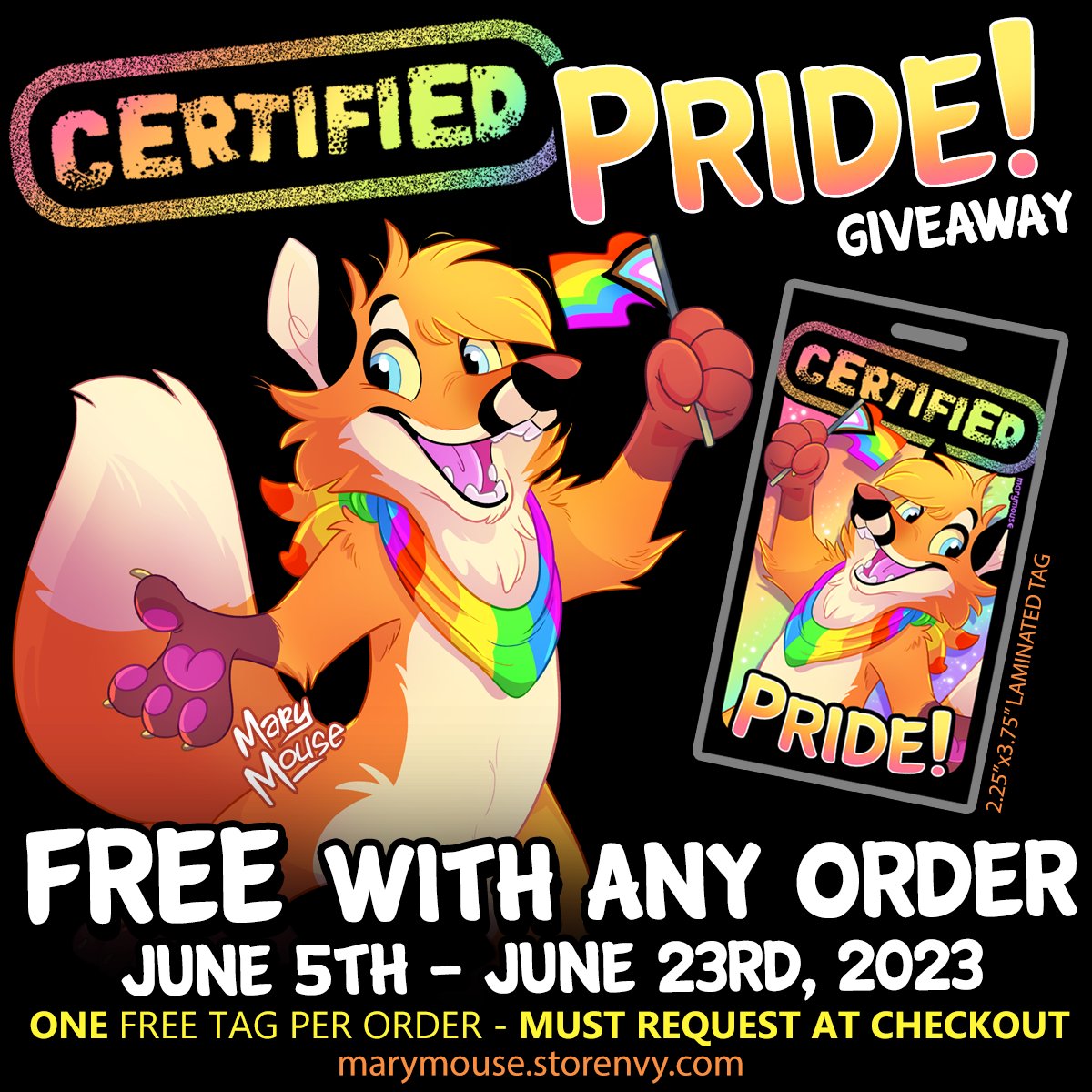 My shop is OPEN again! See what's new here: marymouse.storenvy.com/collections/18…

Also, from today til 6/23, you may request a FREE "Certified Pride" tag w/any order. 1 per order. Please request in the notes section at checkout so I know you want one!

🏳️‍🌈Happy Pride!🏳️‍⚧️