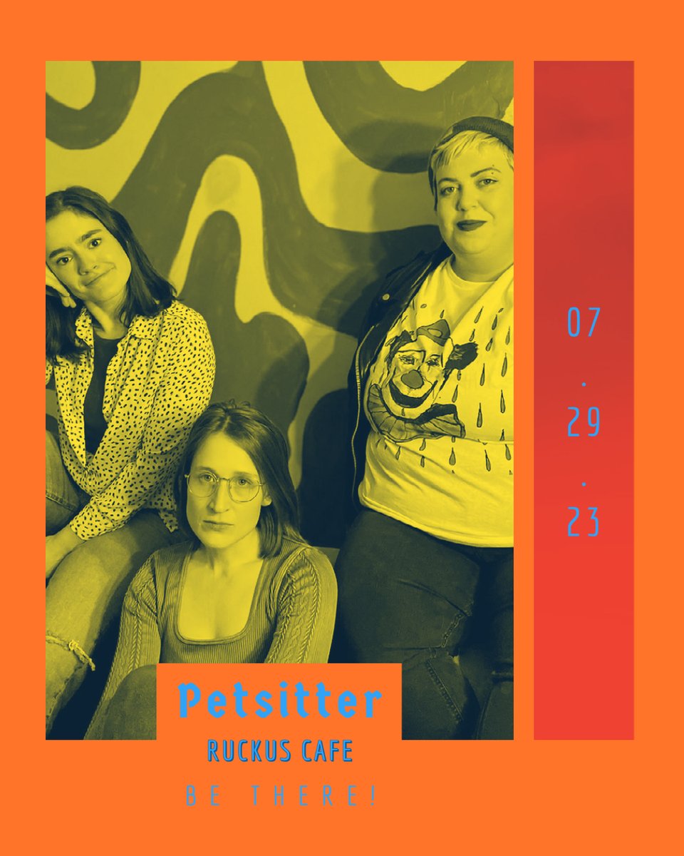 Saturday, July 29th, Catch @sommelierpgh with special guests, @aggressicapgh &amp; <a href="/petsitterband/">petsitter</a>, and introducing, @blackchalk_js at @ruckuscoffeegallery-make sure to #follow/#like for details...

Petsitter: Three Pittsburgh pals making indie-rock/bedroom-pop tunes for bad moods...