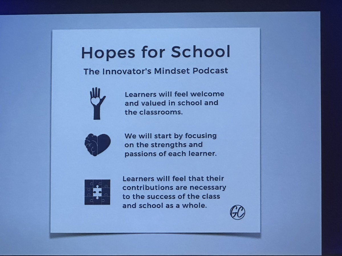 PreisigJessica's tweet image. “Nobody becomes innovative at things that they hate.” Find and build from the strengths and passions of our learners. @gcouros #LearningImpact23