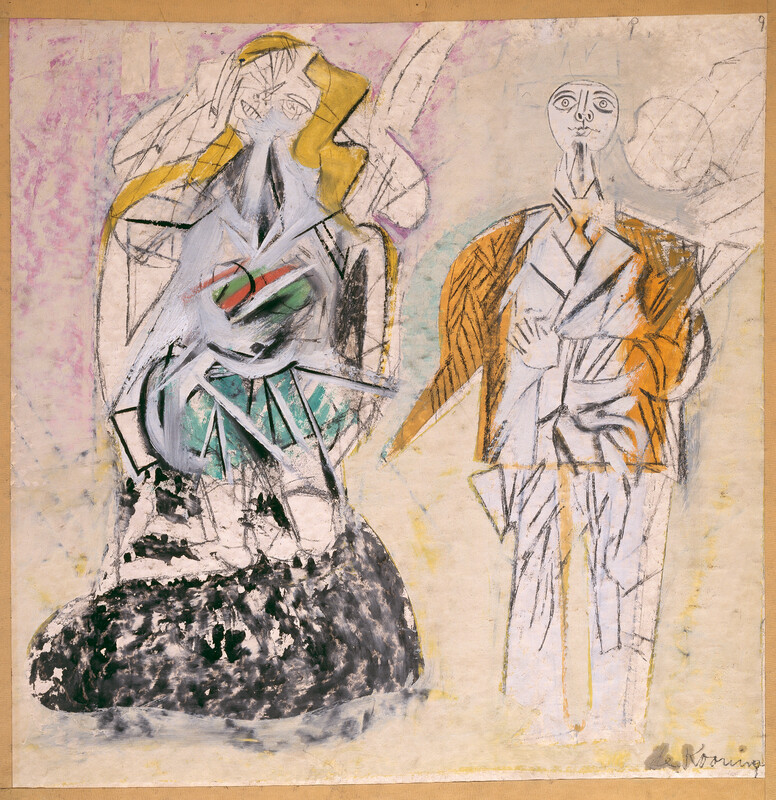 Molly and Mitchell holding hands on the bed / Untitled (Two Figures) - Willem de Kooning (c. 1947) #LoveIsland📷