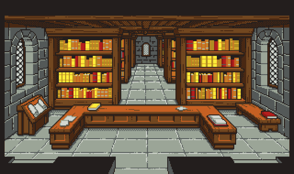 TheSpecialKarl's tweet photo. The remake of the Library background I've done for the book 1 of the Betrayed Alliance game by @slattstudio, using "Treasure Room by Marco" color palette from #rejectedpalettes.
@RejectedPalette #randomRPL #pixelart https://t.co/xGKm9BKp8b
