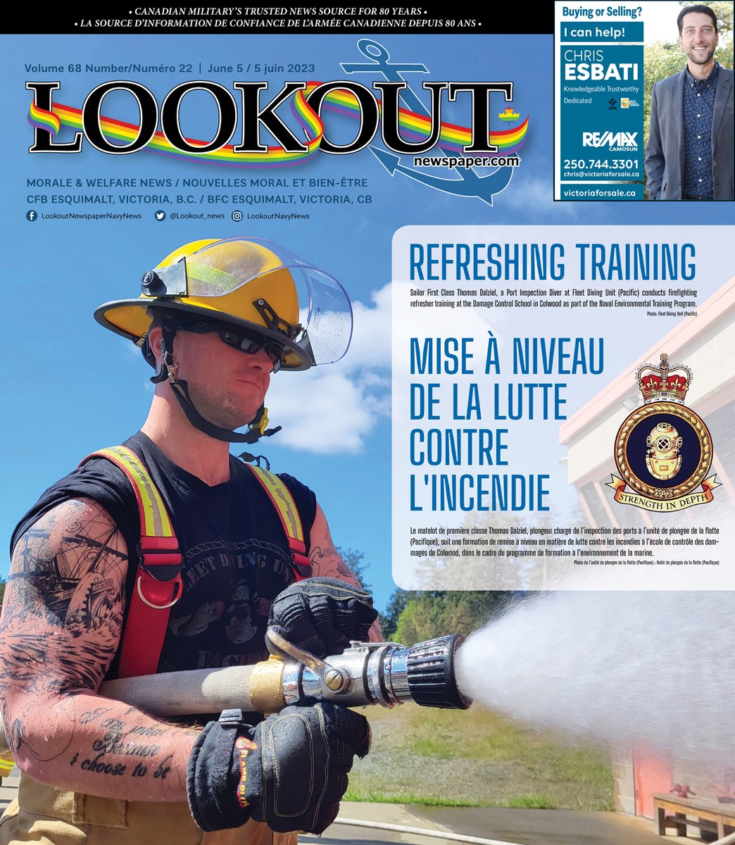 Dans l'édition de cette semaine de #Lookoutnavynews : Le #NCSMEdmonton joint l'utile à l'agréable lors de l'opération Caribbe, le coprésident sortant de l'OMPH est reconnu, et le MDN attribue une citation pour la Fierté du Canada. L'édition complète: bit.ly/3oG2WaB
