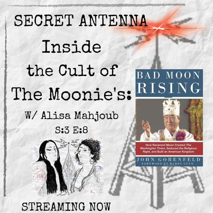 Secret Antenna open.spotify.com/episode/6fRENh…

#cult #cultsurvivor #moonies #deprogrammingimperialism #alisamahjoub