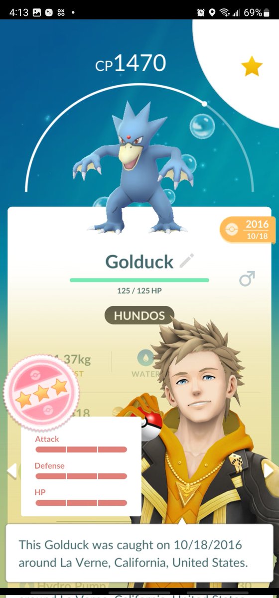 Clawnorder94's tweet photo. @MYSTIC7 My only pokemon from 2016 actually! All others got traded away😅 https://t.co/7971nXtHYS