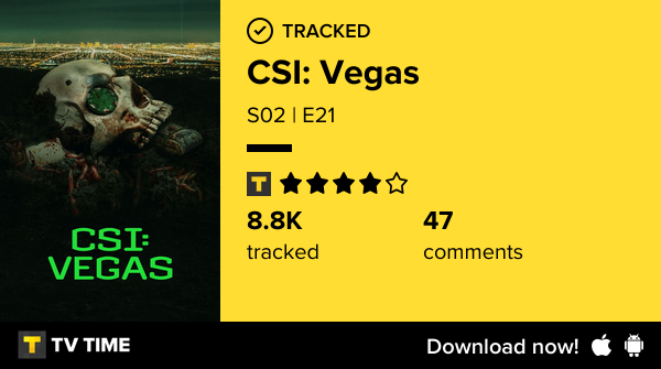 I've just watched episode S02 | E21 of CSI: Vegas! tvtime.com/r/2QheG #tvtime