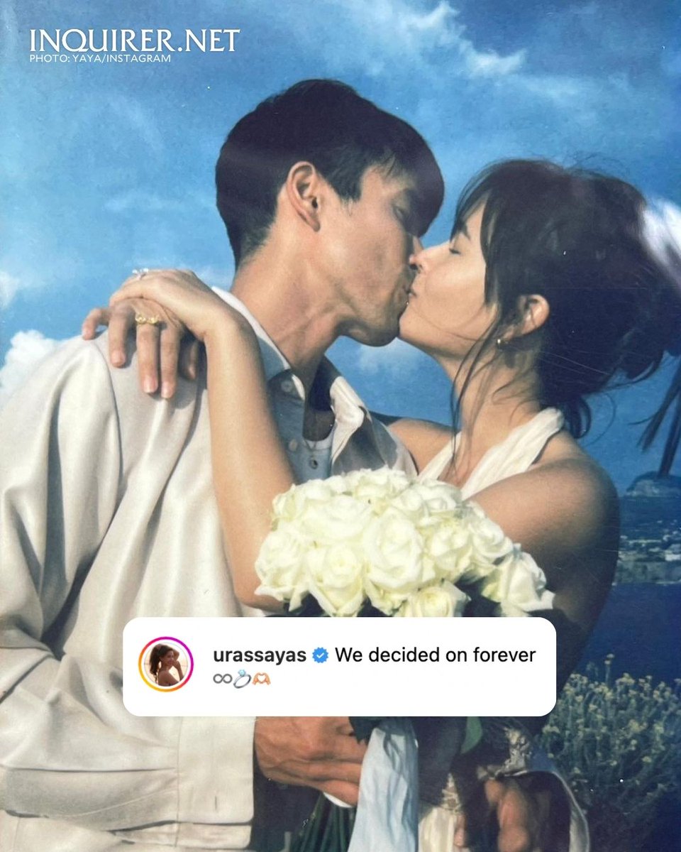 inquirerdotnet's tweet photo. ‘THEY DECIDED ON FOREVER’ 💍

LOOK: Thai actors and longtime couple Urussaya “Yaya” Sperbund and Nadech Kugimiya announce their engagement after 12 years of dating. | 📷: Sperbund/Instagram https://t.co/DcPMVKQvbr