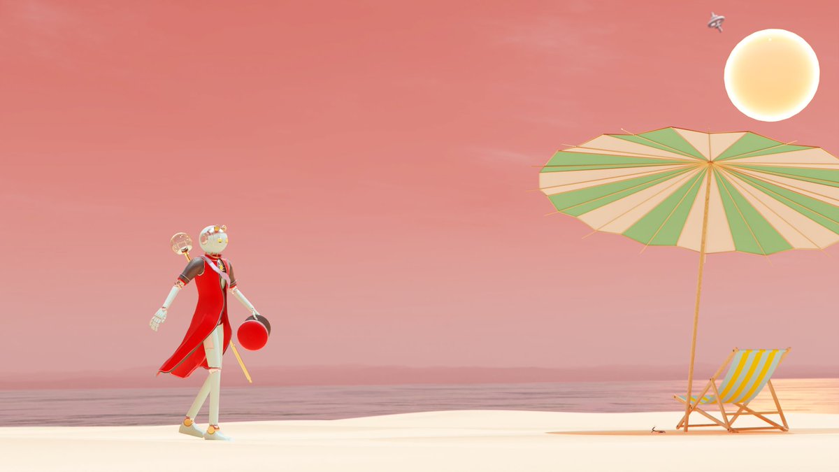 _Giga_Watts's tweet image. The oceans of mars are beautiful this time of year. don&apos;t you think? #Vtuber #vtubermodel #Robotvtuber #Blender3d