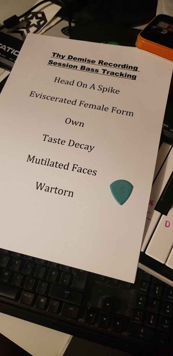 JasonMcEwan1's tweet image. Bass tracking has begun ! 

#metal #deathmetal #osdm 
#bassist #bassplayer #thydemise
#itsgoodtobealive #happy