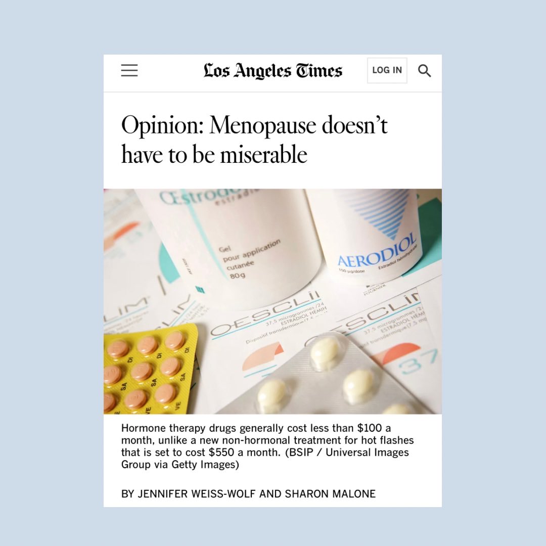 Check out ⁦@jweisswolf⁩ and my op-Ed. We need more education, resources and attention paid to midlife women’s health. We shouldn’t have to beg for insurance coverage or for providers’ permission to get what we need. #menopause #womenshealth