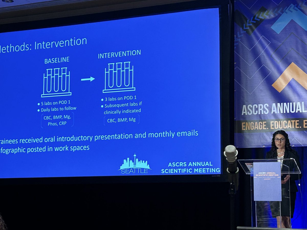 Congratulations Drs. Yatee Dave, Lisa Cannon, @LarissaTemple, @DerekWakemanMD, @MichaelNabozny and the whole team on a great initiative driving high value perioperative care! Presented expertly by Dr. Daveat #ASCRS23 @URochesterSurg @URMCSurgery