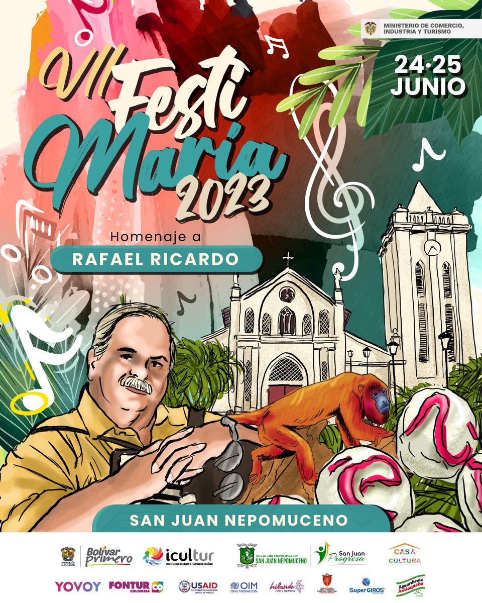 ivansanes's tweet photo. Les presento el afiche del Festival de los Montes de María. Resuena! https://t.co/hximo8Lpd0