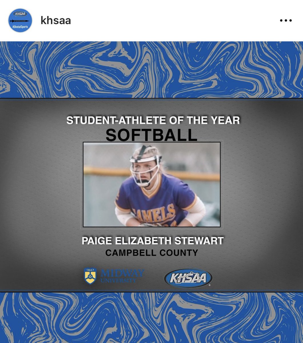 paige (@paigestewart32) on Twitter photo blessed to be named the midway university KHSAA softball student athlete of the year! <a href="/camelsoftball/">Camel County Softball</a> <a href="/TMU_Softball/">Thomas More University Softball</a> <a href="/MidwayUniv/">Midway University</a> blessed to be named the midway university KHSAA softball student athlete of the year! <a href="/camelsoftball/">Camel County Softball</a> <a href="/TMU_Softball/">Thomas More University Softball</a> <a href="/MidwayUniv/">Midway University</a>