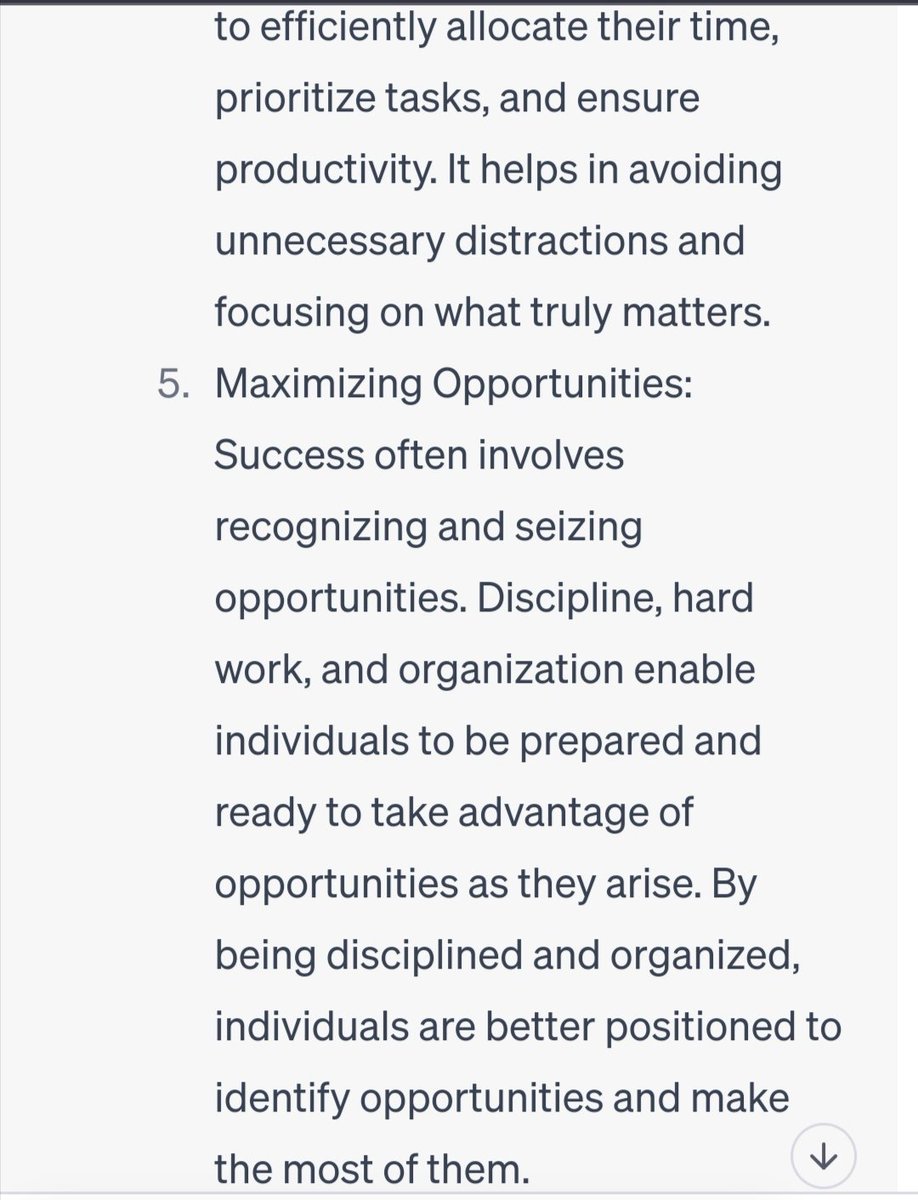 BintayIqbal12's tweet image. Most of time When #brilliance experiences an #unstructured or #undisciplined #life, it is more likely to run into #chaos than to #succeed
🔹Success often requires discipline, hard work, and organization for several reasons:
1.Focus and Direction
2. Consistency and Persistence