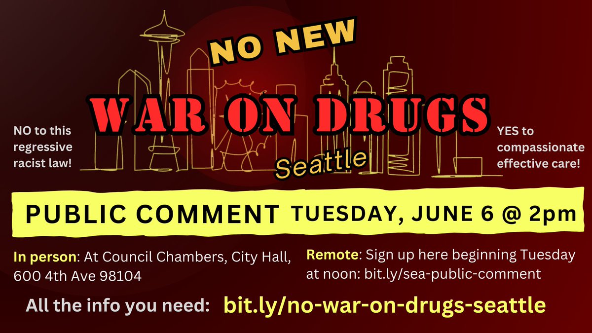 📢NO to regressive, racist, expensive failed policies. Join us TUESDAY 6/6 in person or remotely (see image for details). Email @SeattleCouncil @MayorofSeattle @SeaCityAttorney via this template: bit.ly/SeattleSaysNON… Here's what REAL SEATTLE VOTERS are writing: 🧵1/