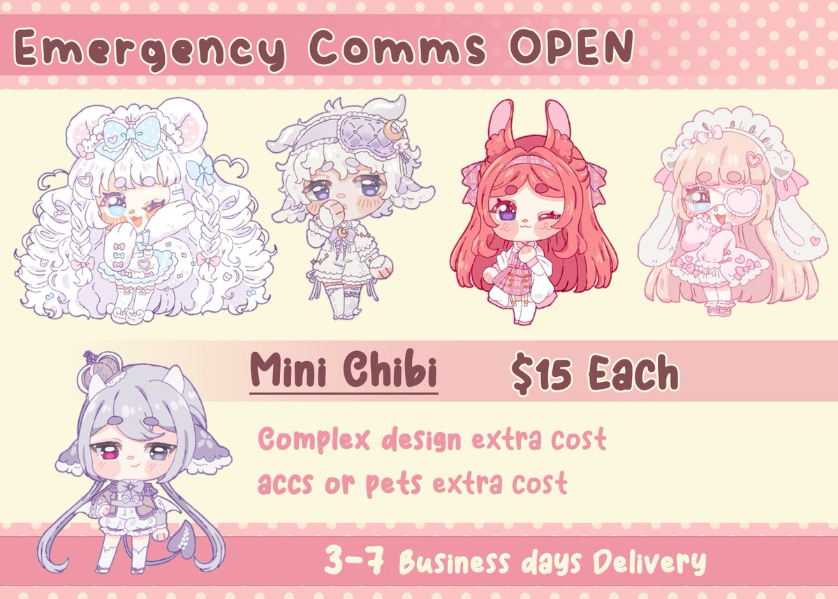✨Emergency Commissions✨

⚡️3-7 Businnes days Delivery

🔶Just Fill this form jotform.com/210238649173053

💙RTs are VERY appreciated!

#emotes #emoteartist #subbadges #twitchaffiliate #twitchpartner #twitchstreamer #twitchpartner #TwitchEmoteArtist #Commission #Vtuber #Streamer